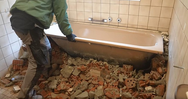 Комплексный ремонт ванной комнаты в частном доме